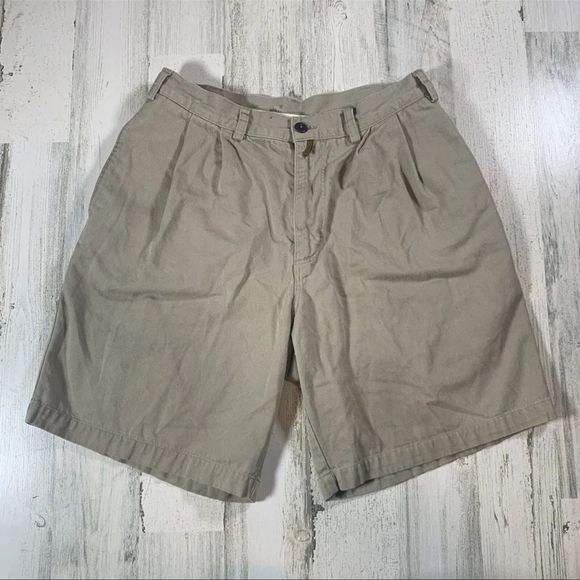 Patagonia Men’s Stand Up Flat Front Beige Hiking Shorts Size 32 Organic Cotton - Picture 1 of 6